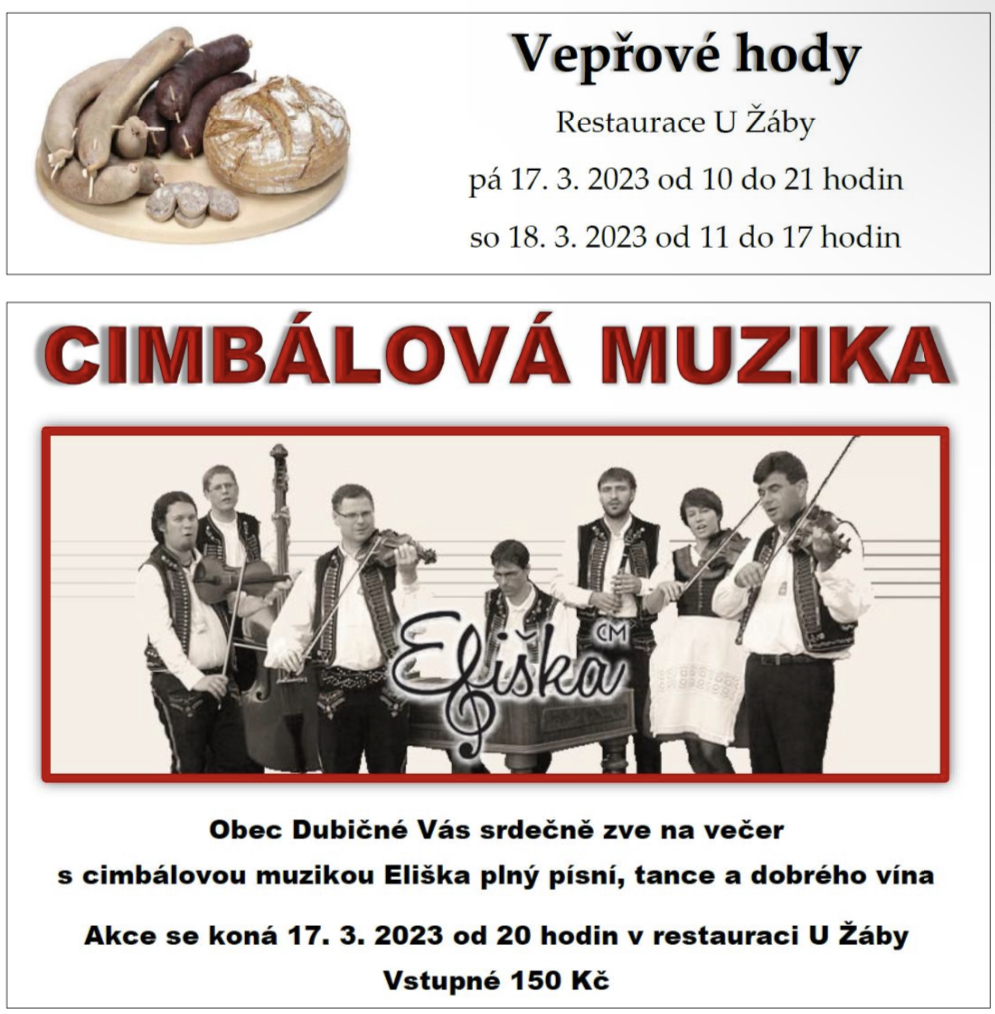 Cimbálová muzika a vepřové hody